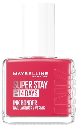 Maybelline New York Super Stay Ink Bonder Nagellack 490 Hot Salsa – langanhaltender Nagellack für starke Nägel und intensive Farbe, 12.3 ml