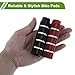 PARSLUCK 4 Pcs Aluminum Alloy Anti-Skid Bike Pegs 100mm Length Four Stripes Texture Bicycle Backseats Stands Cycling Foot Pegs 3/8 Inch Axles Black Red