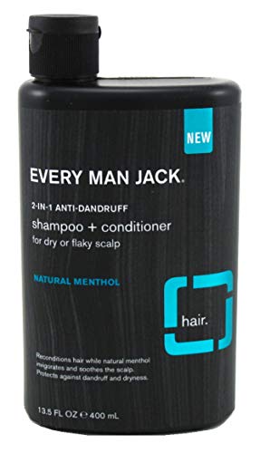 Every Man Jack Shampoo 2-In-1 Anti-Dandruff 13.5 Ounce (400ml) (2 Pack)