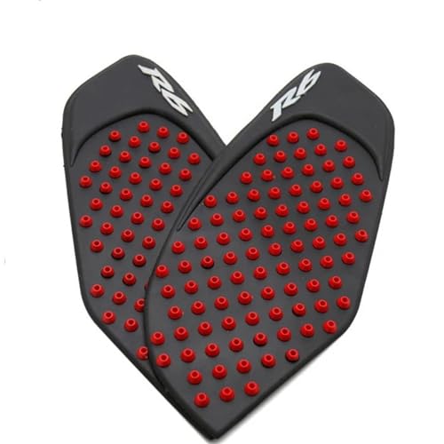 HZBHD Protector para el Tanque Protector Almohadilla Lateral Tanque Combustible Motocicleta para Y&amaha R6 2008-2015 Adhesivos Adhesivos Adhesivos Protección Rodillas De Gas(Rojo)