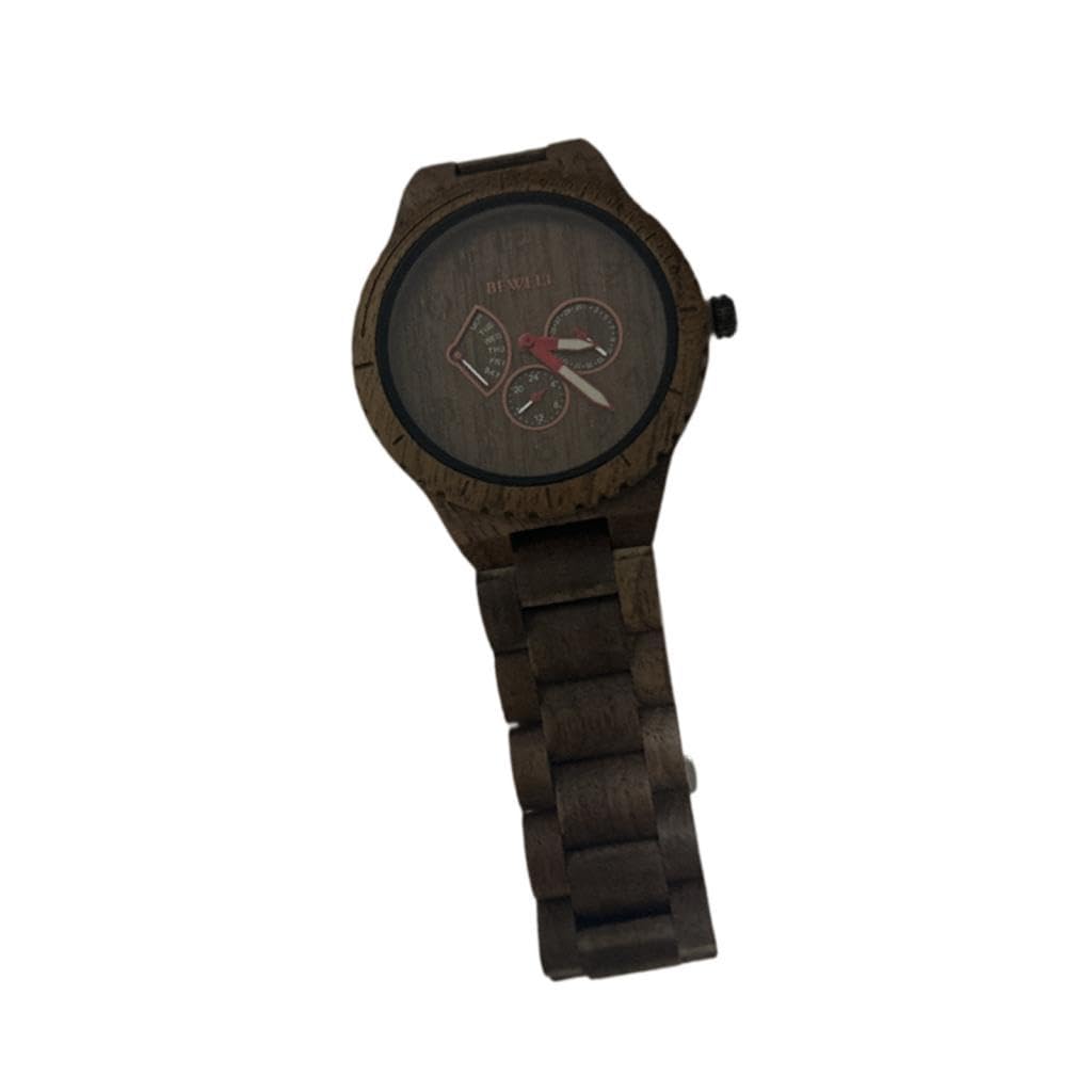 Reloj de Madera Natural Relojes Pulsera Cuadrante Resina Movimiento Hebilla Acero Inoxidable Adecuado para Hombre Mujer Regalo