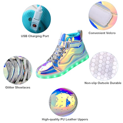 Light Up Shoes Men Women LED Shoes USB Charging Adult High Top LED Sneakers Glow in The Dark Footwear for Dancing Party Festivals4