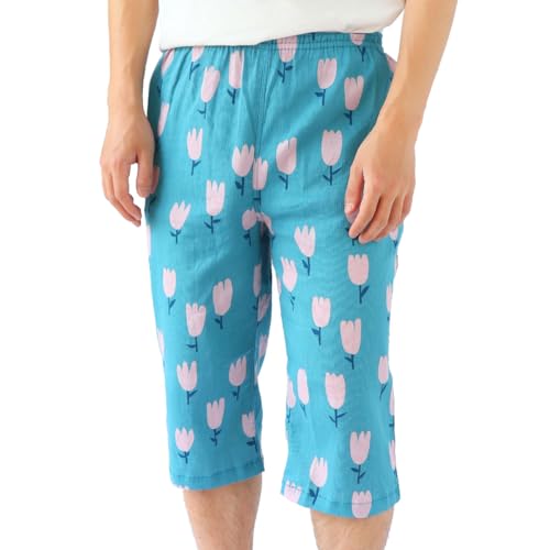 Men's Relaxed Pants, Steteco, Cotton 100% Underware, Cotton Crepe Traditional Fabric, Made in Japan