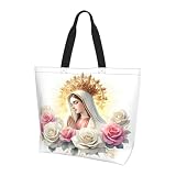 GAPWJNK Our Lady of Guadalupe Women's Versatile Large Tote Bag Lightweight Shoulder Bag Handbag for Work Commute Shopping Gifts One Size