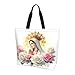GAPWJNK Our Lady of Guadalupe Women's Versatile Large Tote Bag Lightweight Shoulder Bag Handbag for Work Commute Shopping Gifts One Size
