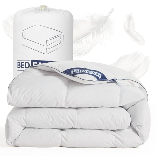 BedFabtasy Piumino di alta qualità, 240 x 220 cm, per tutte le stagioni, 240 x 220 cm, con piumino d'oca e piume di alta qualità, 100% cotone biologico senza rumore, Öko-TEX 100, DOWN Pass