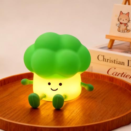Lámpara de noche de brocoli de silicona recargable miniatura 5