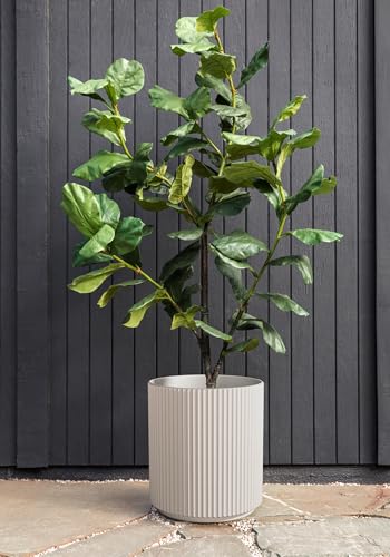 Image of Veradek Demi 20 in. Round White Plastic Planter DMV20W
