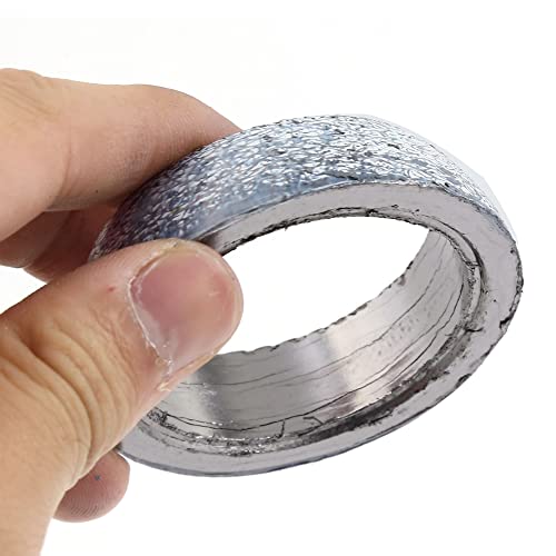 Image of uxcell Car 1.8 inch Dia Cone Shape Exhaust Muffler Graphite Donut Seal Gasket Header 2 Pcs