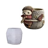 Stacheliger geformter Elastomer Bastelguss für Kolophonium Betonunternehmungen Einzigartiger Farmer Flammenbecher Kreatives Geschenk für Urlaub, Geburtstage, Blumenbehälterguss