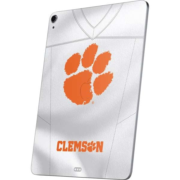 Skinit Decal Tablet Skin Compatible with iPad Air 11in (2024-2025) - Officially Licensed Clemson University White Jersey Design