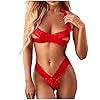 Briskorry Dames lingerie set ondergoed vrouwen push-up beha met beugel nekhouder prikkelend ondergoed onregelmatige zoom…