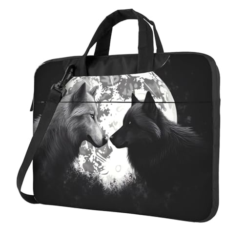 Sac pour ordinateur portable Wolves Love Under The Moon contre chocs et rayures