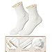 6 Pairs Women's Ankle Socks Fashion Lace Ruffle Frilly Boot Socks Casual Comfy Knitted Ankle Crew Socks (Multicolor B)
