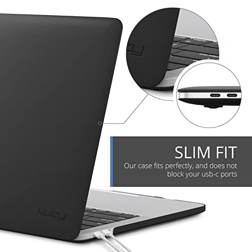 Kuzy Compatible With Macbook Pro 13 Inch Case 2021 2020 2019 2018 2017 2016 Release A2338 M1 A2289 A2251 A2159 A1989 A1706 A1708 Fully Vented Hardshell Cover For 13 Inch Macbook Pro Case, Black #TOP5