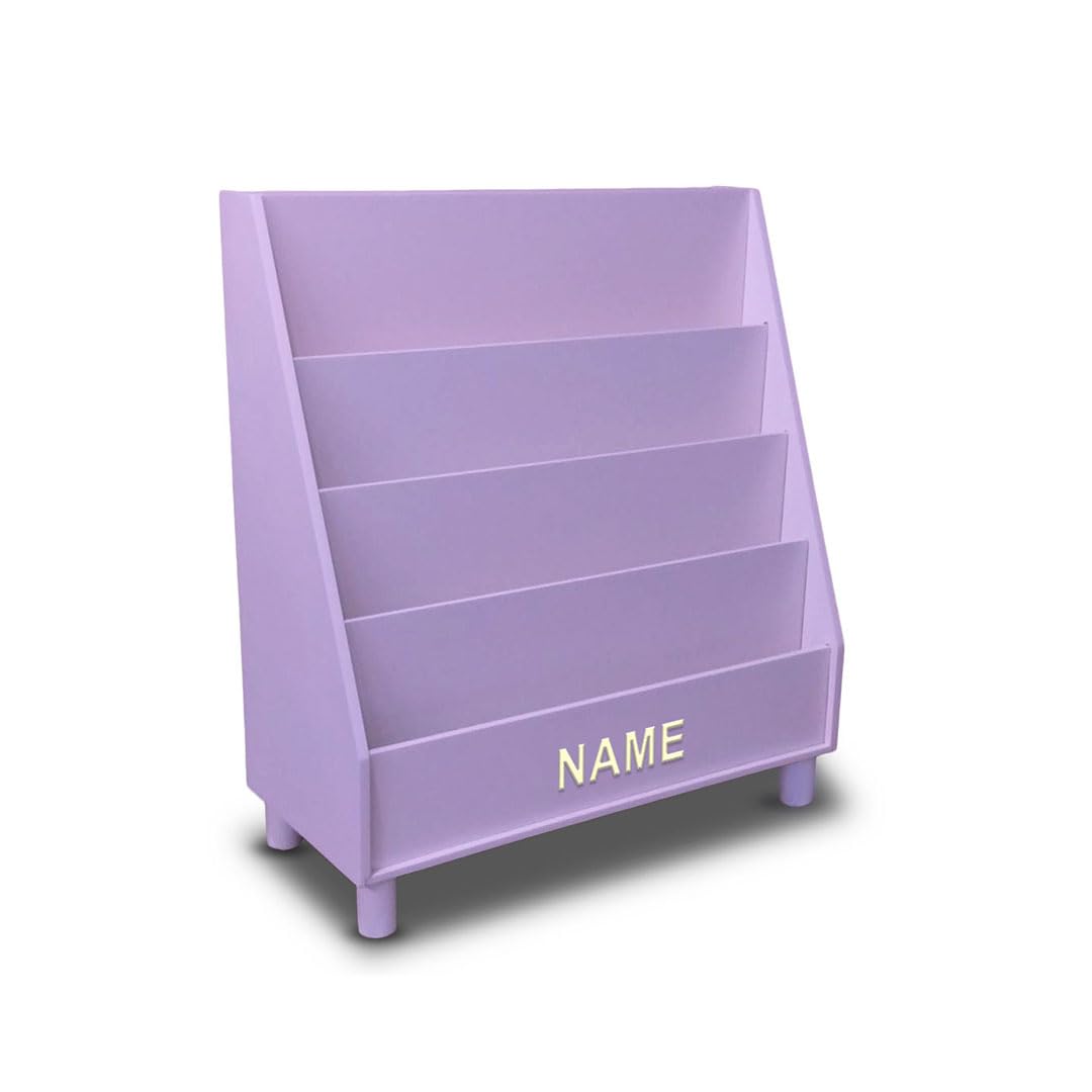 HOUSE OF ZIZI Kids Mini Library with Elevation | Storage Bookshelf | Multi-Purpose Shelves for Books Storage | Multi-Colour Book Shelf Cabinet | Perfect for Home Lavender-image-42