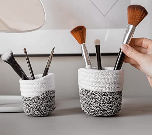 Viverie Pencil Holder For Desk 2Pcs, Multi-Purpose Boho Room Decor Basket Pen Holder Office Decor, Stationery Organizer, Vanity Makeup Organizer, School Supplies, Home Office, Dorm Room Essentials #TOP7