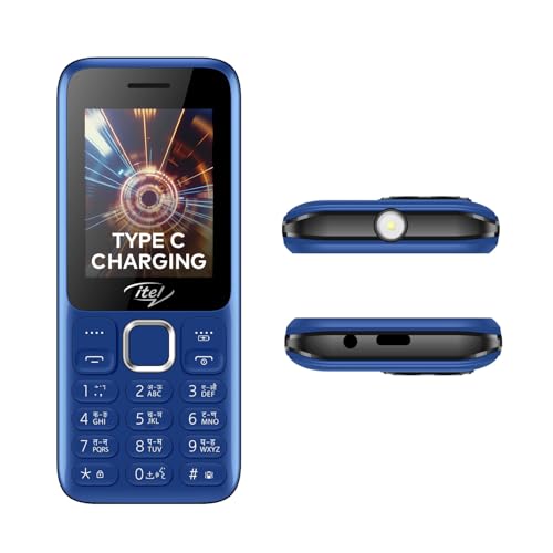 Image of itel Power 450 - Enhanced with Type C Charger, 2500 mAh Battery, Auto Call Recording, Wireless FM Radio, and 32GB Expandable Memory- Deep Blue