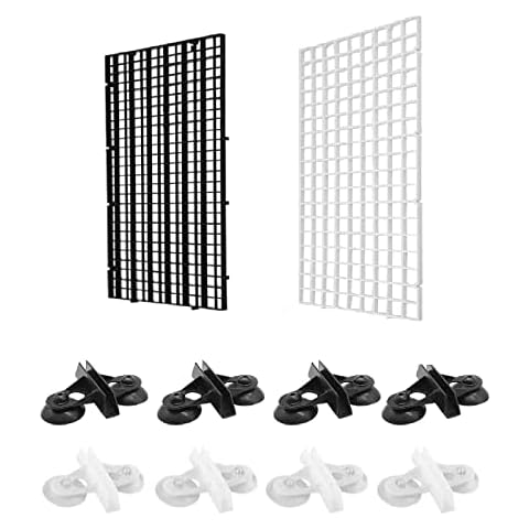 Hzyclzh 2 Pieces Aquarium Separator, Plastic Fish Tank Divider for Isolation of Fish, with 8 Suction Cups (Black, Transparent) Cover