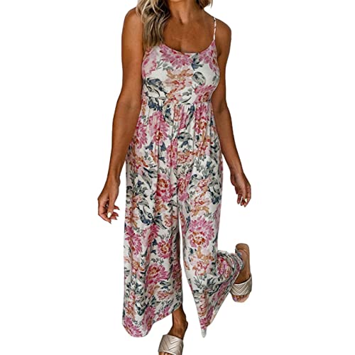 July 4 Sweatpants Women Petite Summer High Waisted Jumpsuit Women's Floral Backless Jumpsuit Casual Women Womens Yoga Pants Gold Beach Dresses For Women 4-Jul Womens Yoga Pants High Waisted Multi Pack #TOP8