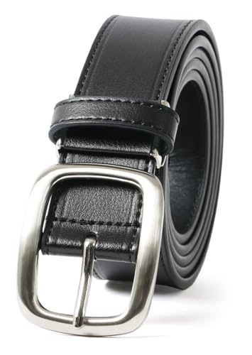 [Arnold Palmer] [アーノルドパーマー] ベルト メンズ 牛革 レザー 革 カジュアル ピン バックル 中一ピン ブランド ロゴ 刻印 35mm 110cm ブラック F