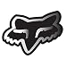 Fox Men's Head-4" Sticker, Chrome, One Size