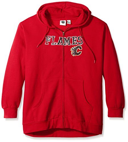 Profile Big & Tall Women's NHL Team Full Zip Hoodie with Distress Word Mark