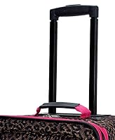 Rockland Fashion Softside 4 Piece Luggage Set, Expandable, (14" Tote/19"/24"/28"), Pink Leopard — image 9
