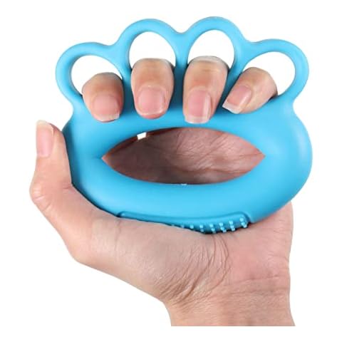 2pcs Hand Grips Strengthener,Hand Exercise Ball,Silicone Hand Strength Training Grip Strengthener,Finger Exerciser for Adults, Elderly People Kids Hand Therapy and Training,Blue Cover