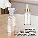 Bumobum 1 oz Dropper Bottle, Clear Glass Dropper Bottle with Glass Measured Dropper & Golden Cap, Empty Eye Tincture Bottles with Funnel & Labels for Essential Oils Serums Tavel Liquids, 4 Pack