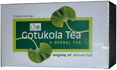 Link GOTU KOLA herbal Tea,Memory Enhancer ,Improve Eye Sight- 5 Pack