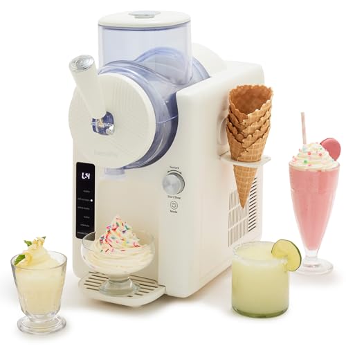 Image of GreenPan Frost Ice Cream Maker & Slushie Machine, Mixing Bowl included, Soft Serve, Sorbet, Margaritas, Milkshakes, Frozen Yogurt, No Pre-Freezing, Ready in 15 Mins, 6 Modes, Self-Cleaning, Cream