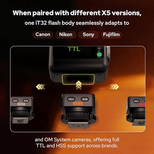 GODOX IT32 TTL Camera Flash with X5 F Wireless Flash Trigger for Fuji by GODOX - Used condition - Image 5