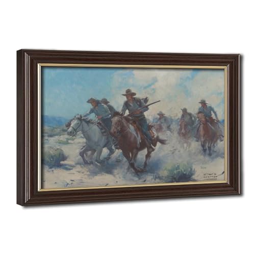 Impression Toile Deco Western - Affiche Grand Format Salon et Bureau Style Wild West Vintage