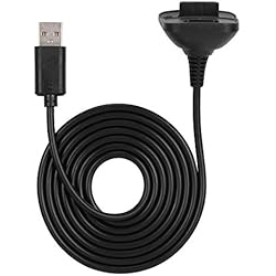 Cargador De Xbox 360 Precio Lazmin Cargador Xbox 360 por Cable de Carga de Controlador inalámbrico para Juegos de Xbox 360 Bicolor(Negro)