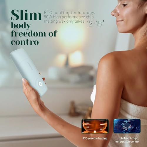 Waxfans Roll On Wax Kit,Automation Smart Roll On Wax Warmer With No Burns,Wax Kit for Sensitive Skin Hair Removal,Easy Waxing Kit For Women And Men,Suitable For Beginners Waxing At Home - Thumbnail 4