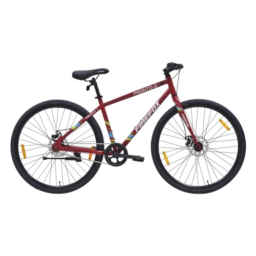 FIREFOX Pronto -D 700C Single Speed Hybrid Cycle/City Bicycle for Mens | Internal Cable Routing | Disc Brakes | Steel Rigid Fork | 98% Assembled Cycle | Red (B0D7HTXB5S) Amazon Price History, Amazon Price Tracker