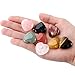 ZEAYEA 12 Pcs 1 Inch Heart Shaped Stones, Natural Heart Love Worry Stones, Chakra Healing Crystal Set for Balancing Reiki Healing Meditation Massage Energy Yoga and Decoration, 12 Colors