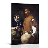 YiQuSoft Frank Weston Benson Diego Velázquez, El vendedor de agua de Sevilla, 1623, póster de arte de pared, lienzo estético, cuadro de pintura para sala de estar, decoración del hogar, estilo marco