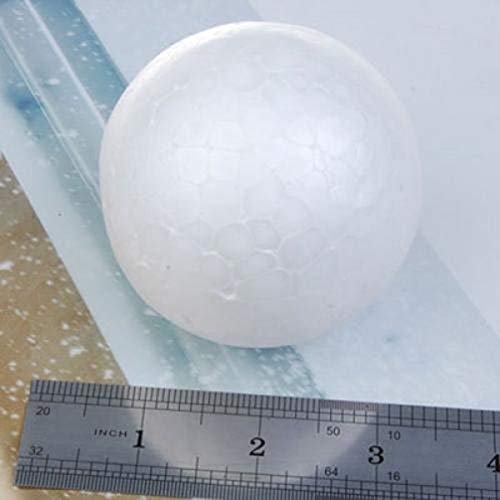 10 Pcs White Balls- Christmas Decoration Balls Round Craft Ball Solid Balls Art Decoration Balls Supplies for Christmas Craft - Image 2