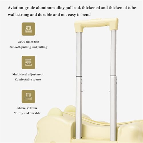 Ride-On Travel Suitcase for Kids,Kids Luggage Set,Children Rolling Trolly Luggage with 360°Spinner Wheel and Combination Lock,for Toddler Baby Travel Flight,B,18inch3