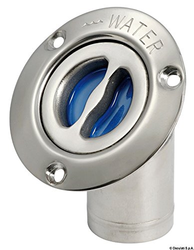 Nable incliné 45° Water INOX poli 38 mm bouchon de nable sans blocage pour pont bateau