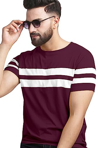 Image of AUSK T-shirt for Mens Double Stripes on Chest