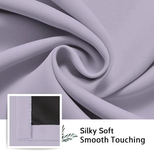 Image of SimpleHome Lilac 100% Blackout Curtains Room Darkening Living Room 54 Inch