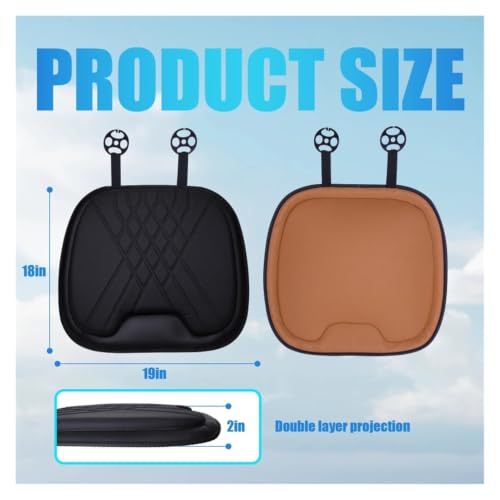 Cojín de asiento de coche para viajes largos con soporte ergonómico de cuero 4
