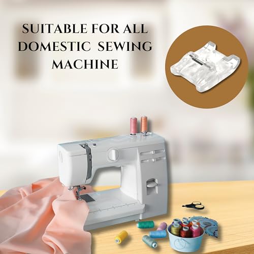 Image of ZENITH Applique Foot A9 Pressure Foot Snap on Type for Automatic Electric Low Shank Sewing Machines Suitable for Usha Janome Brother Singer etc Steel Finish (Applique Foot)