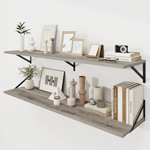 Floating Shelves for Wall, 12 Inch Deep Floating Shelves Set