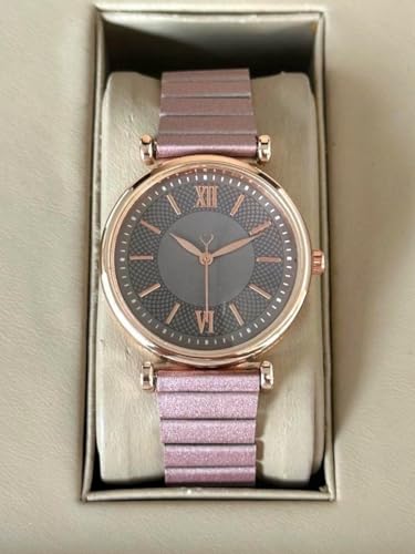 Image of EVRGLOW Analogue Wrist Watches for Women's Luxury Dial with Roman Marker Round Dial Stainless Steel Watch