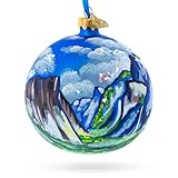 Yosemite National Park, Sierra Nevada California Glass Ball Christmas Ornament 4 Inches