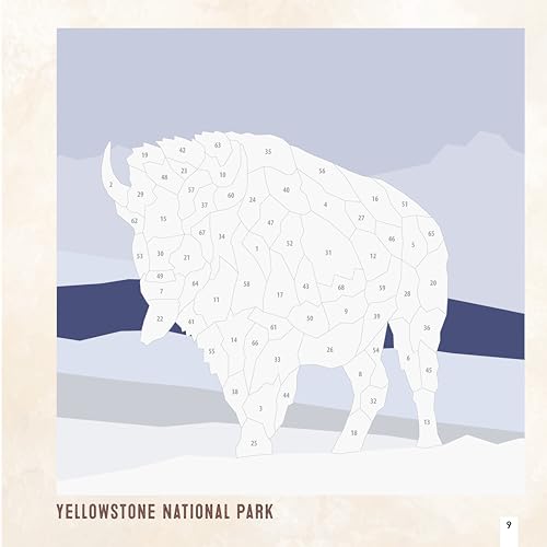 National Parks of North America Amazing Animals Sticker Painting Book: 12 Super Fun Paintings (Design Originals) Bison, Bear, Humpback Whale, Moose, Puffin, and More, with Up to 80 Stickers per Design - Image 5